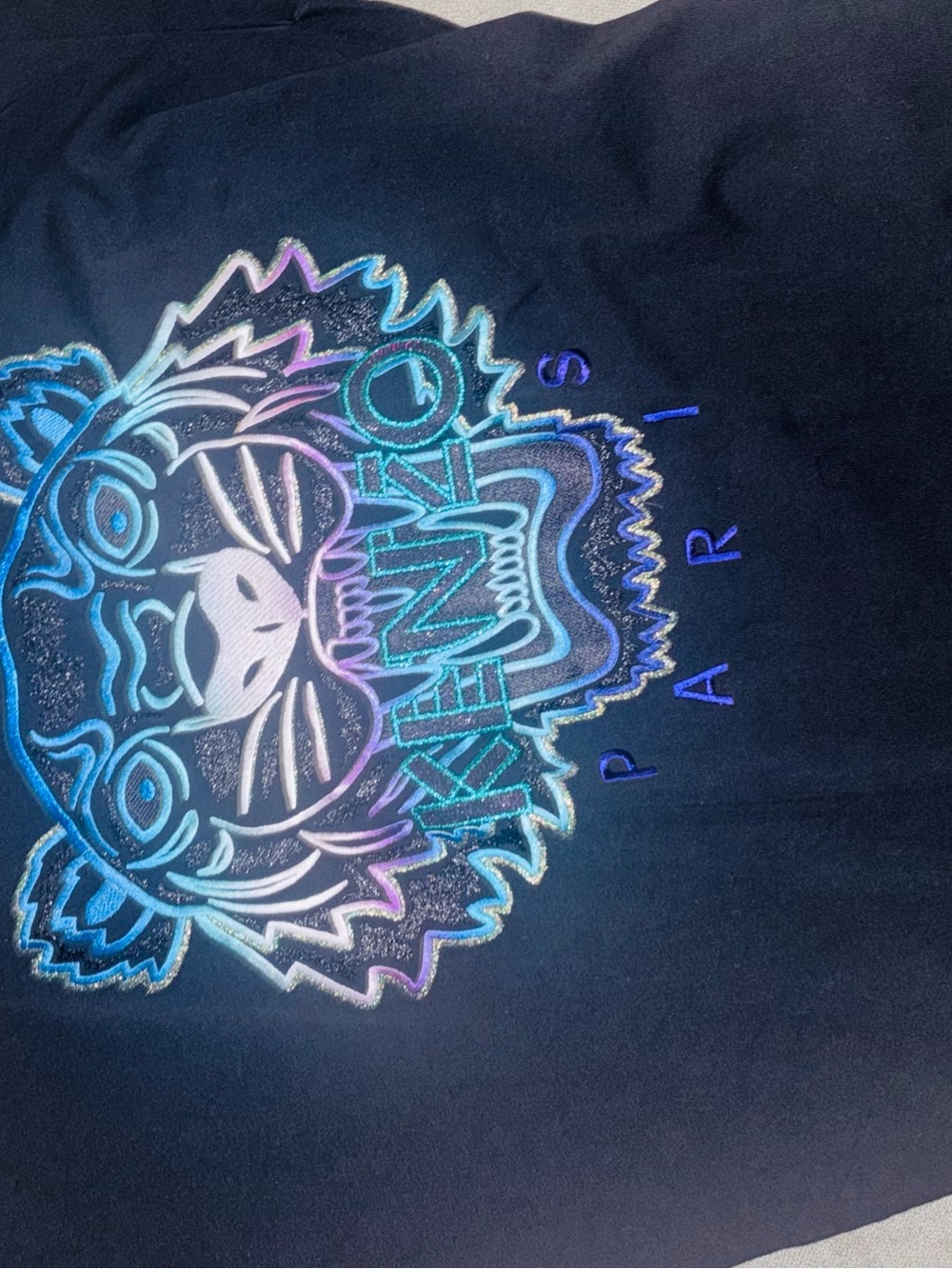 Kenzo Iridescent Tiger Logo Sweatshirt - Blue/Purple